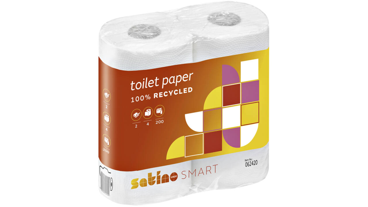 Toiletpapier Satino Smart MT1 2-laags 200vel wit 062420