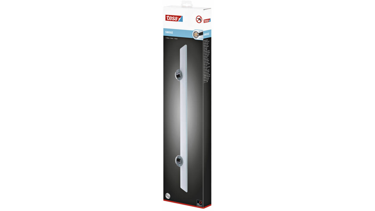 Planchet tesa® Smooz glas hoogglans verchroomd metaal zelfklevend