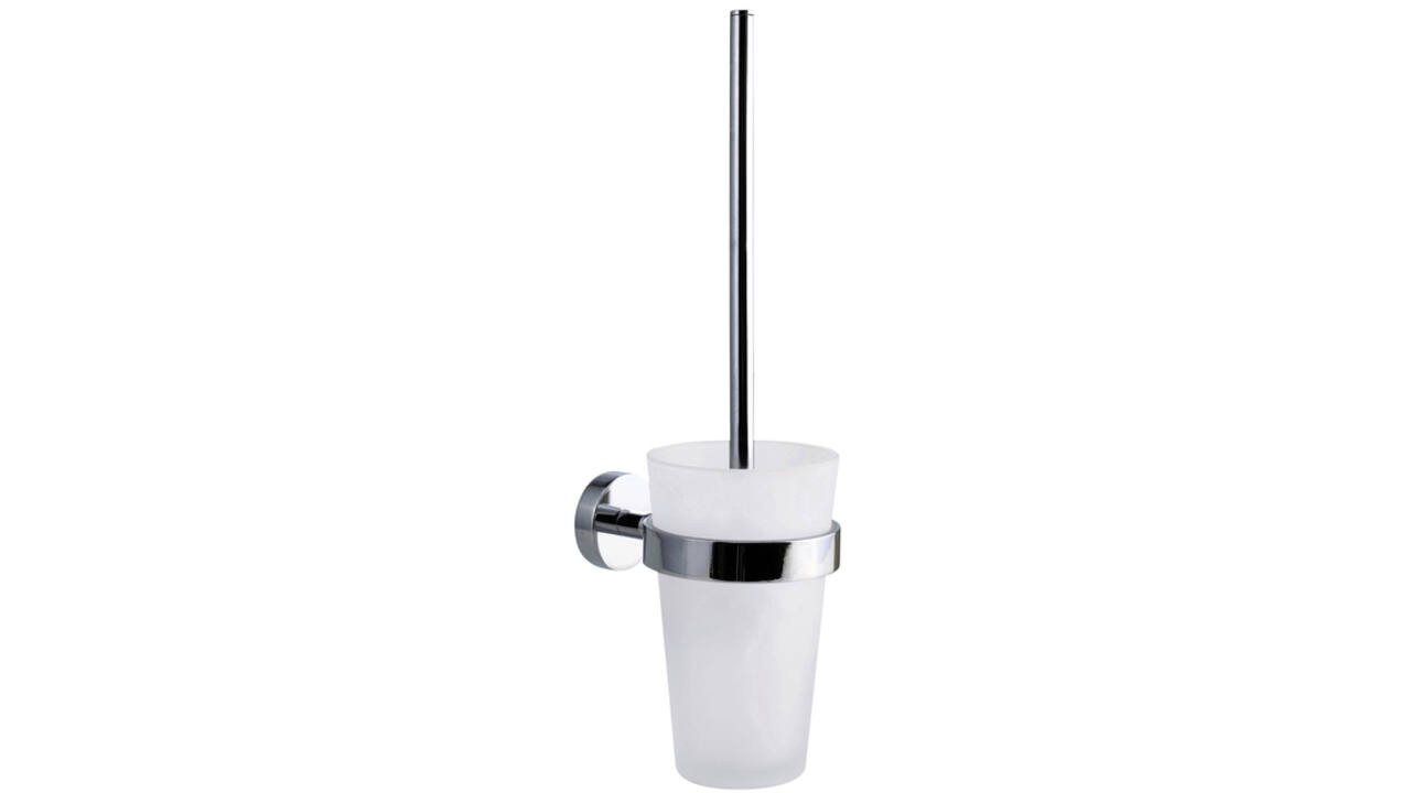 Toiletborstelset tesa® Smooz verchroomd metaal zelfklevend