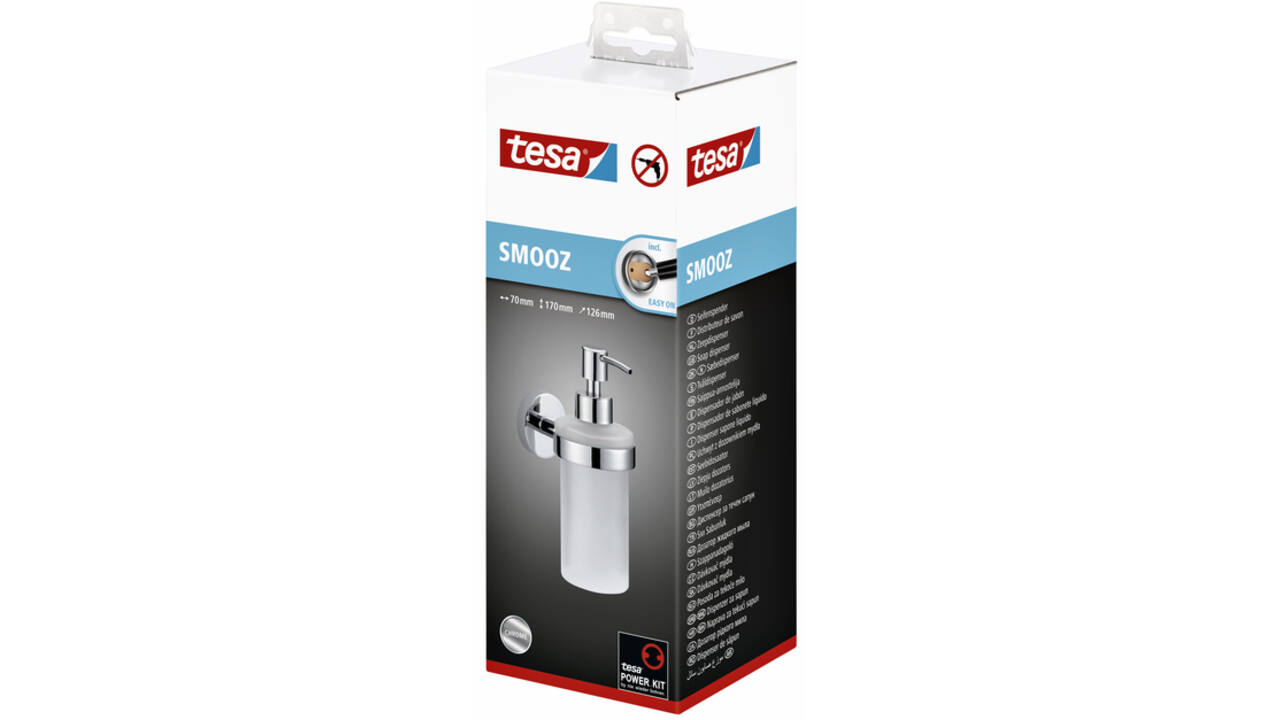 Zeeppomp tesa® Smooz hoogglans verchroomd metaal zelfklevend