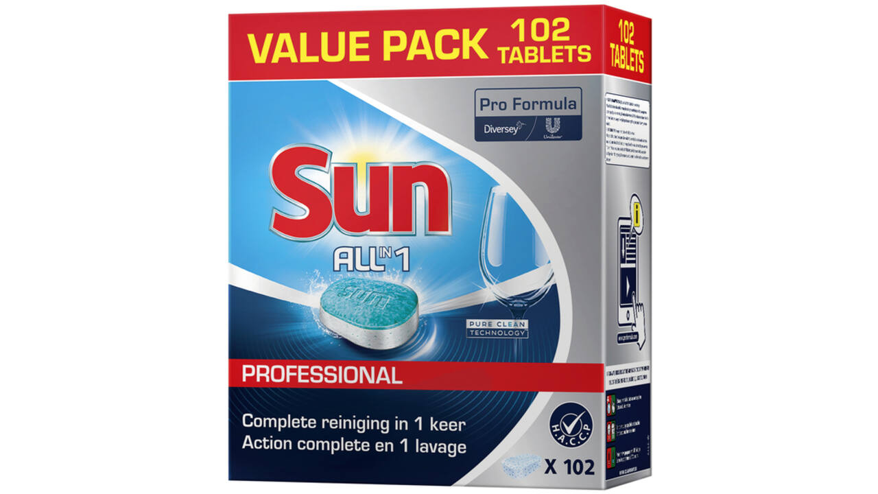 Vaatwastabletten Sun All-in-one 102 stuks