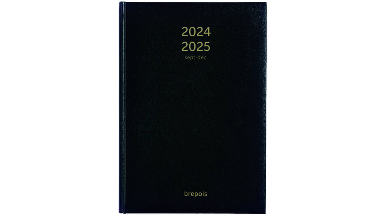 Agenda 2025 2026 Brepols Bretime Lima 16maanden 7dagen/2pagina's zwart