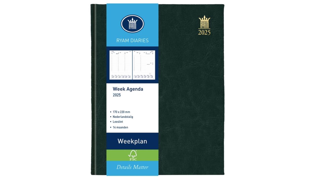 Agenda 2027 Ryam Weekplan Mundior 7dagen/2pagina's zwart