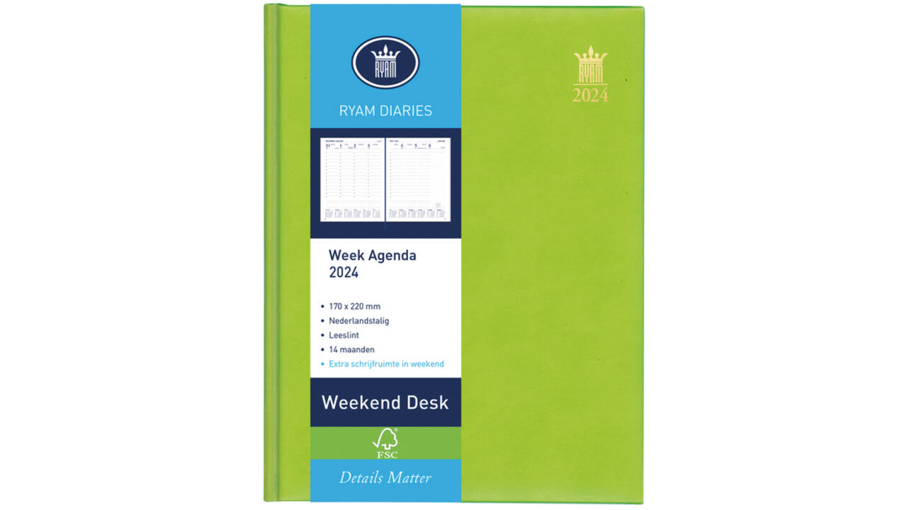 Agenda 2027 Ryam Weekplan Weekend Desk Lazio 7dagen/2pagina's assorti