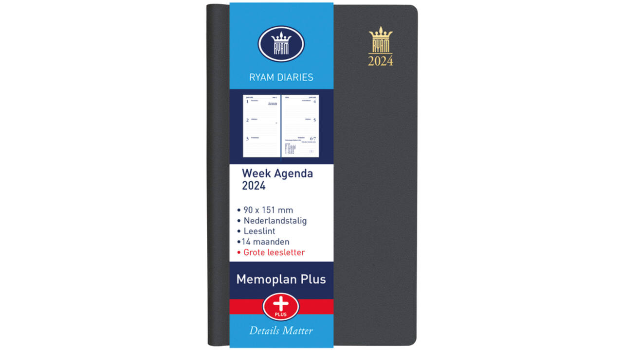 Agenda 2027 Ryam Memoplan 7 Plus Mundior 7dagen/2pagina's assorti