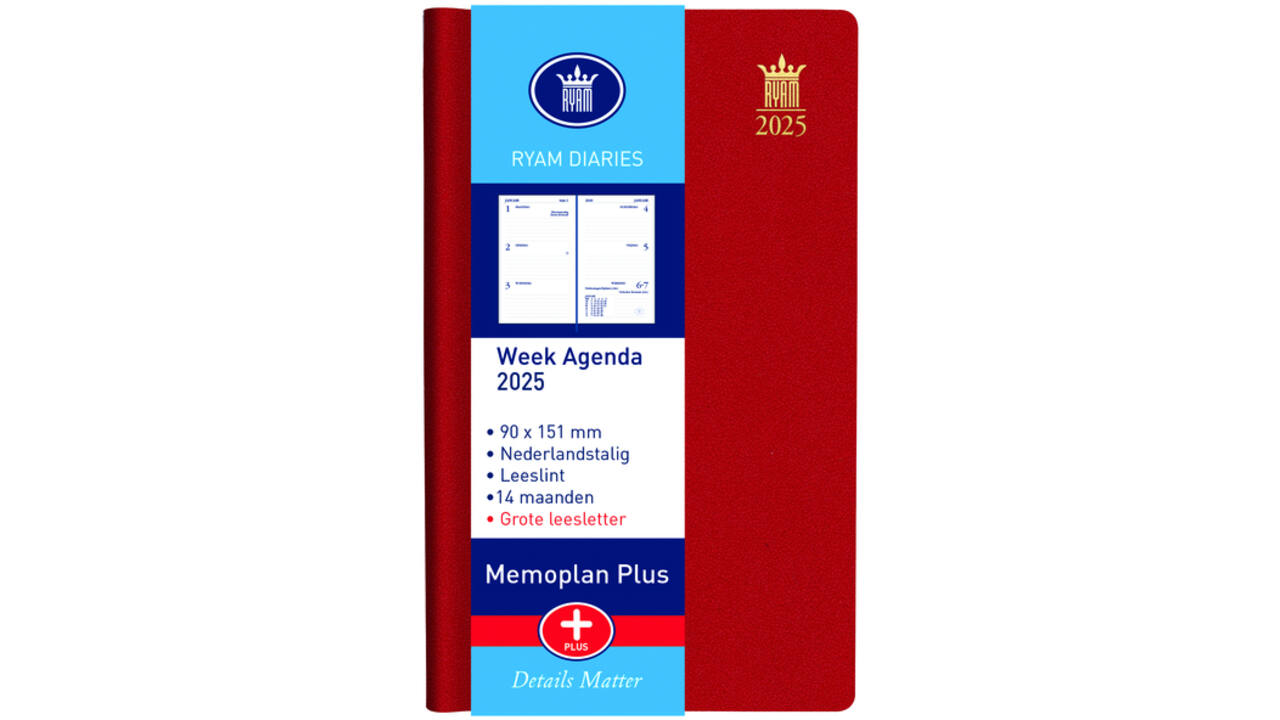 Agenda 2027 Ryam Memoplan 7 Plus Mundior 7dagen/2pagina's assorti