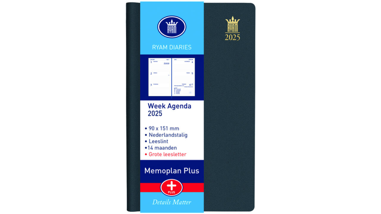 Agenda 2027 Ryam Memoplan 7 Plus Mundior 7dagen/2pagina's assorti