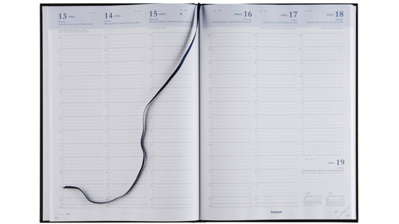 Agenda 2026 Brepols Omega Lima 7dagen/2pagina's blauw