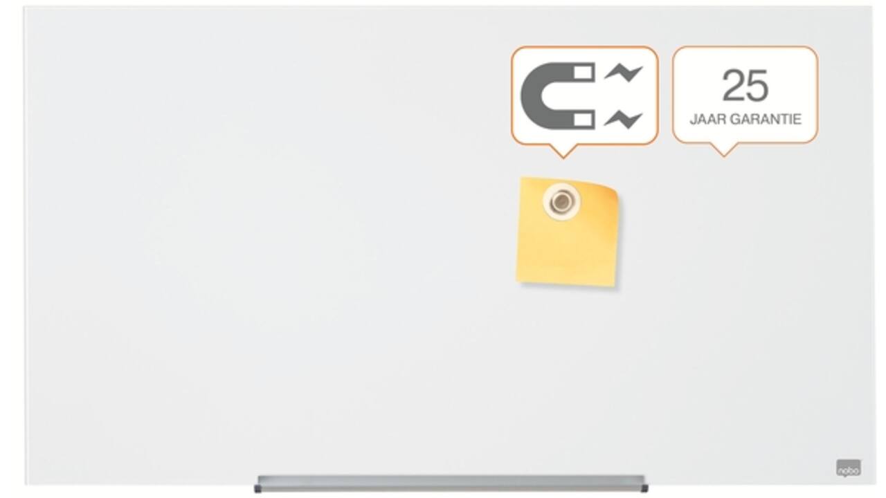 Glasbord Nobo Impression Pro 1260x711mm briljant wit