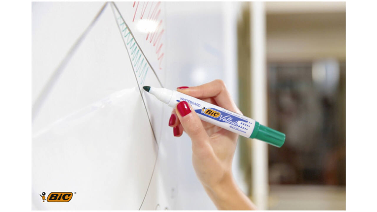 Viltstift Bic Velleda 1701 whiteboard rond large rood