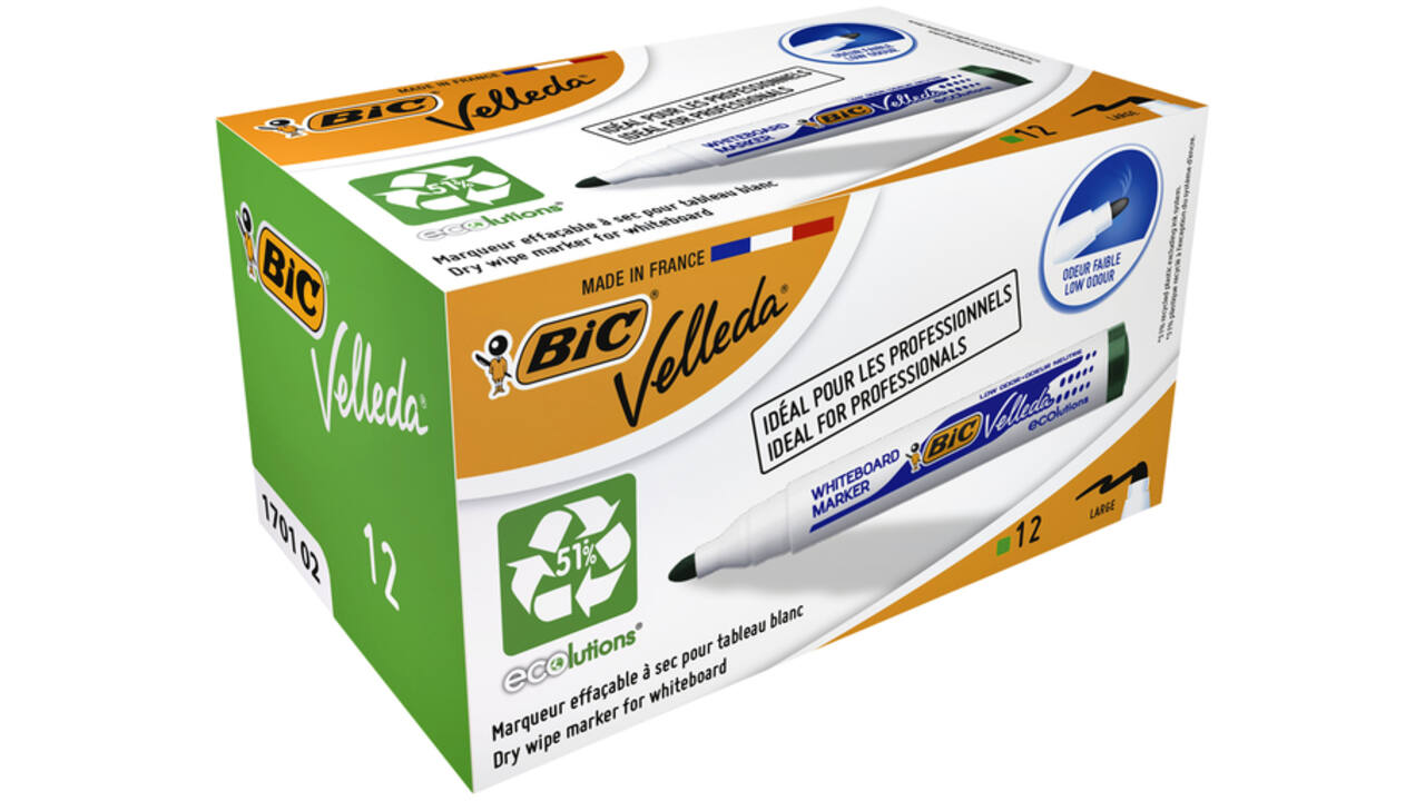 Viltstift Bic Velleda 1701 whiteboard rond large groen