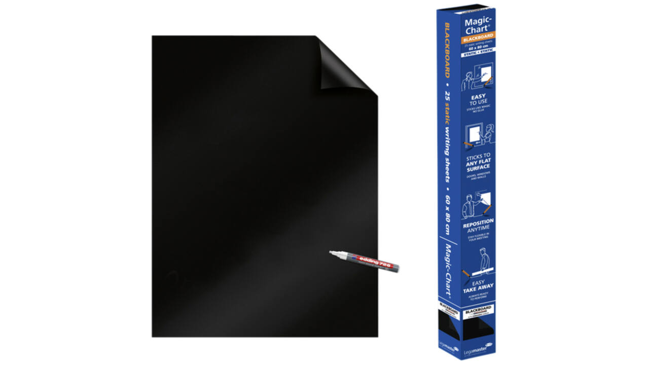 Magic-Chart Legamaster Whiteboard 60x80cm zwart