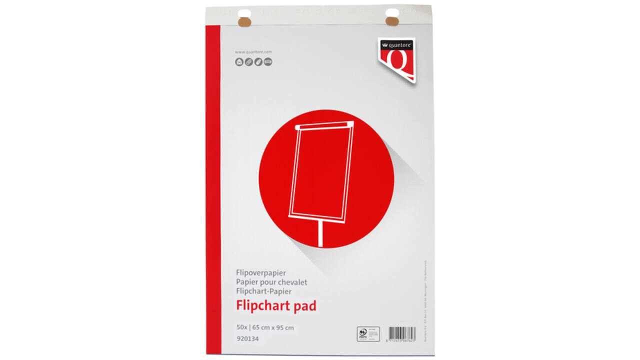 Flipoverpapier Quantore 65x95cm 50vel ongevouwen