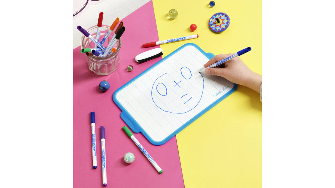 Viltstift Bic Velleda 1721 whiteboard rond fijn zwart
