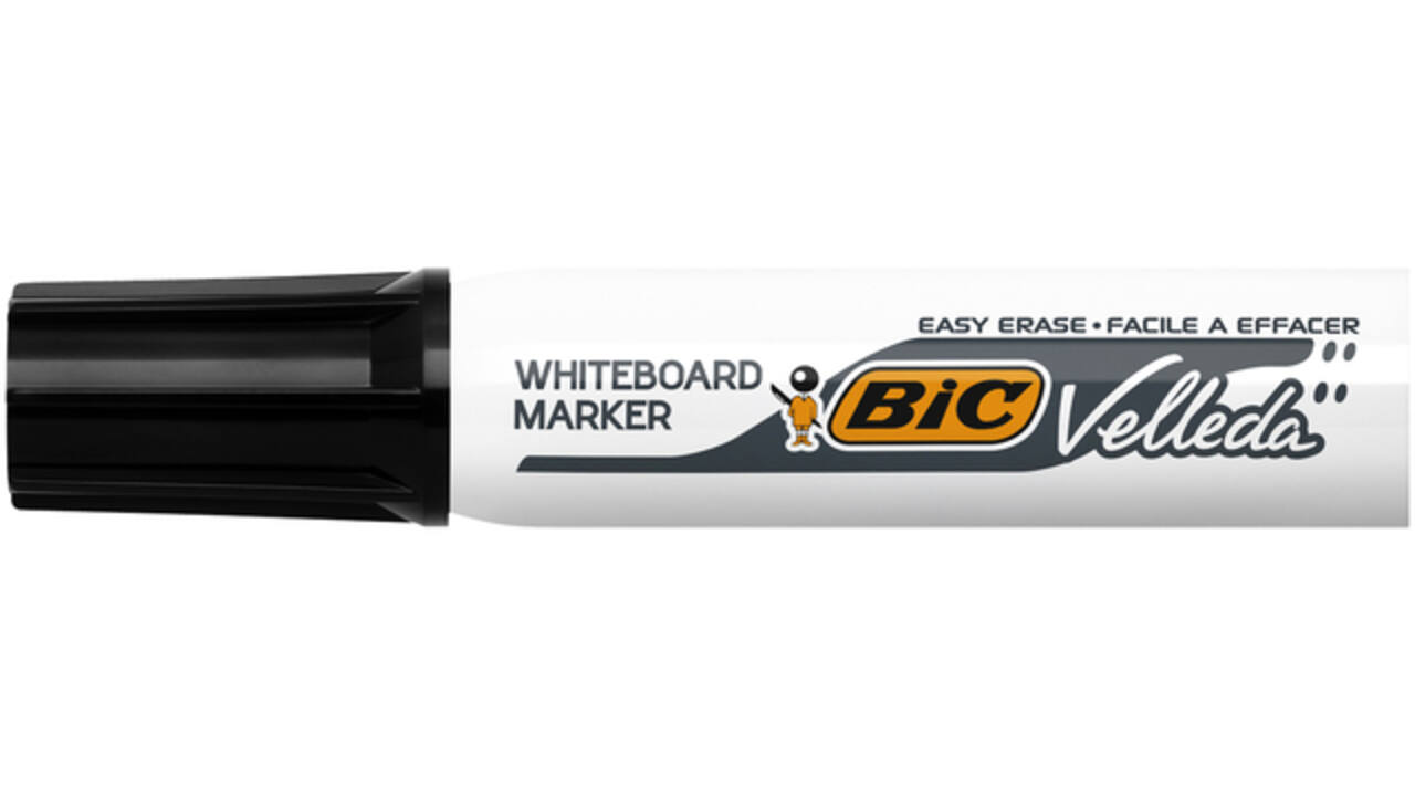 Viltstift Bic Velleda 1781 whiteboard schuin large zwart