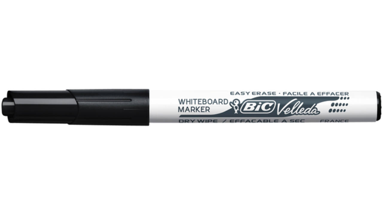 Viltstift Bic Velleda 1741 whiteboard rond medium zwart