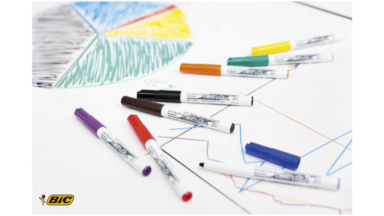 Viltstift Bic Velleda 1741 whiteboard rond medium rood