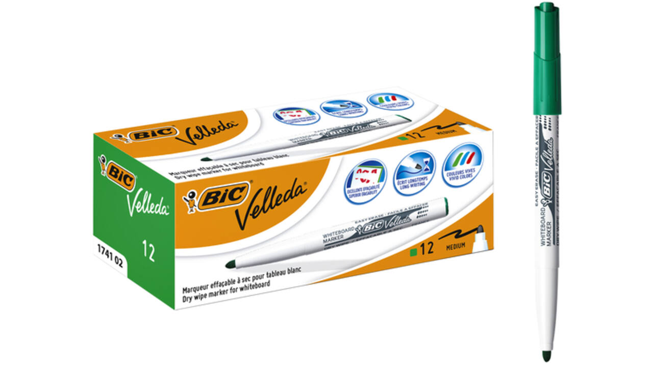 Viltstift Bic Velleda 1741 whiteboard rond medium groen