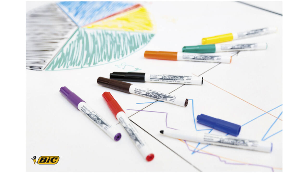 Viltstift Bic Velleda 1741 whiteboard rond medium groen