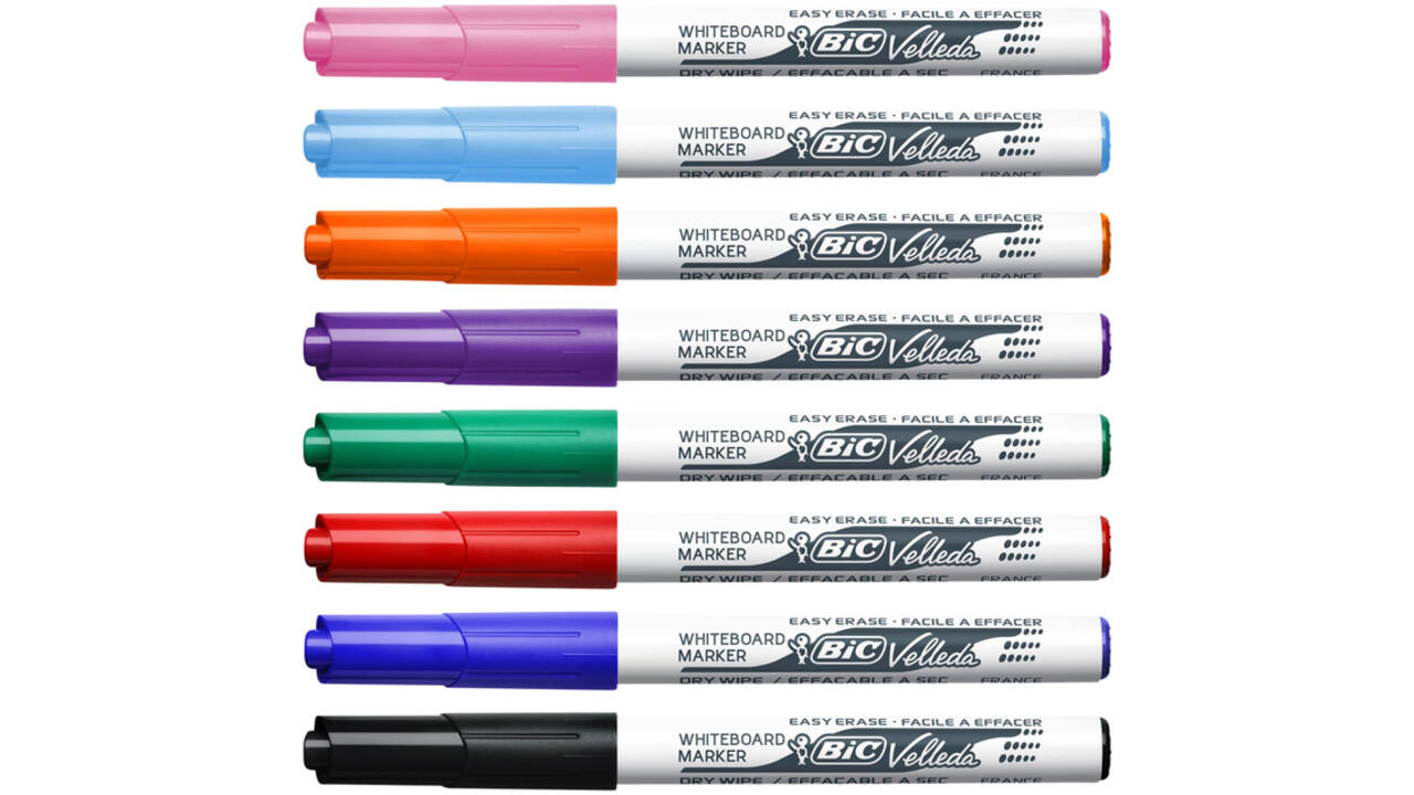 Viltstift Bic Velleda 1741 whiteboard rond medium zwart