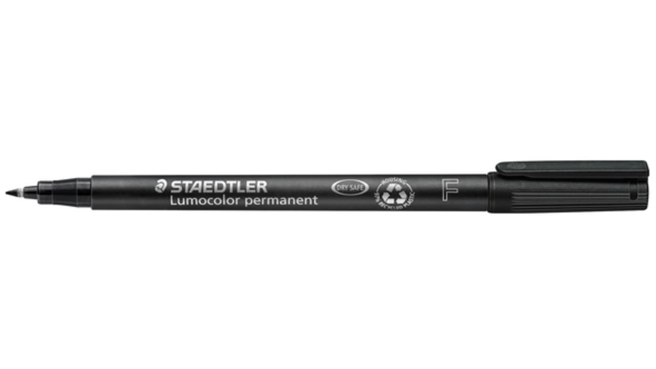 Viltstift Staedtler Lumocolor 318 permanent F zwart