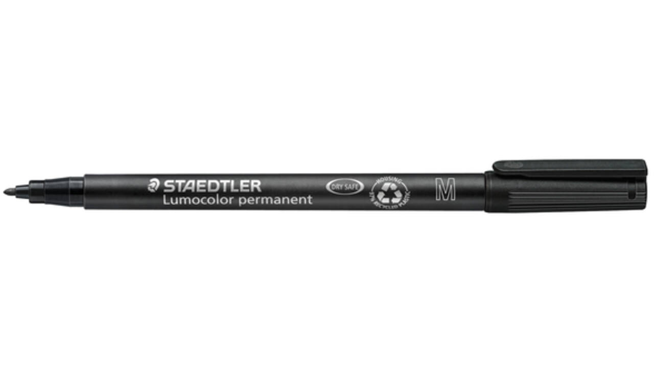 Viltstift Staedtler Lumocolor 317 permanent M zwart