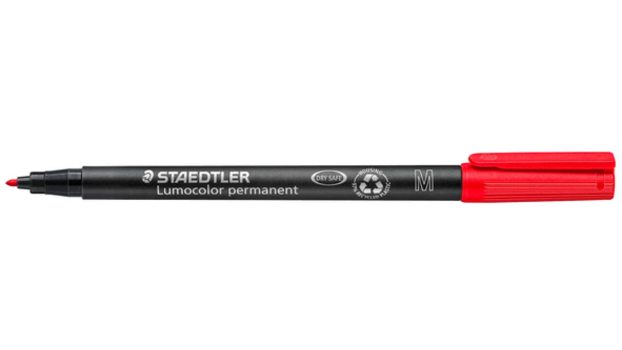 Viltstift Staedtler Lumocolor 317 permanent M rood