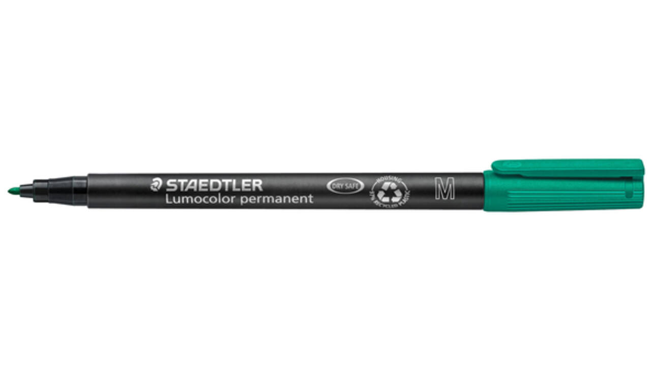 Viltstift Staedtler Lumocolor 317 permanent M groen