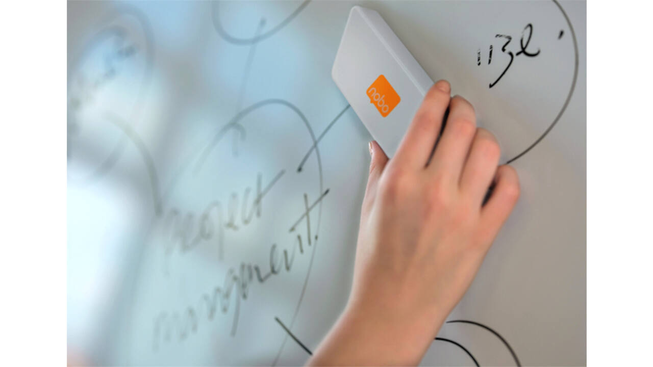 Whiteboardwisser Nobo magnetisch met verwisselbare strips