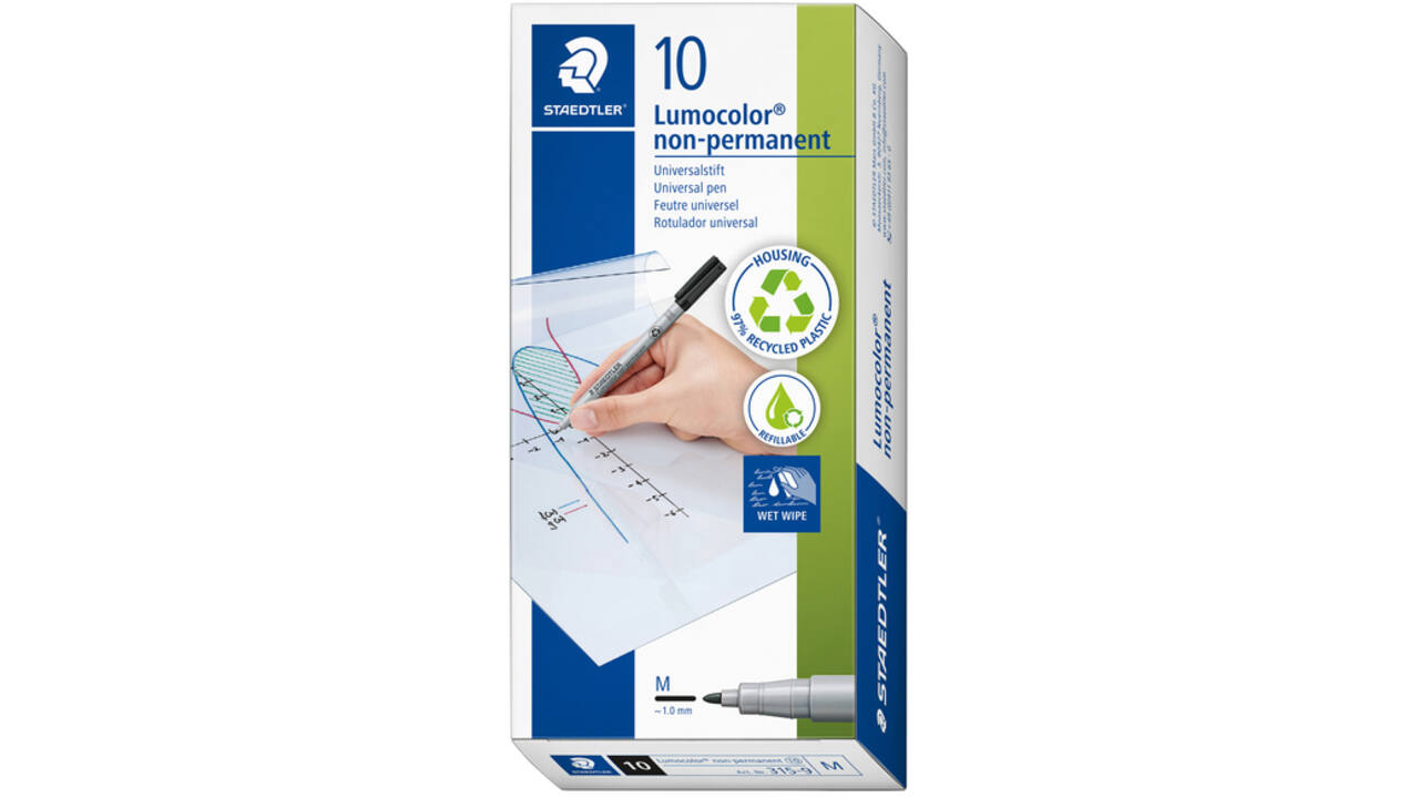 Viltstift Staedtler Lumocolor 315 non permanent M zwart