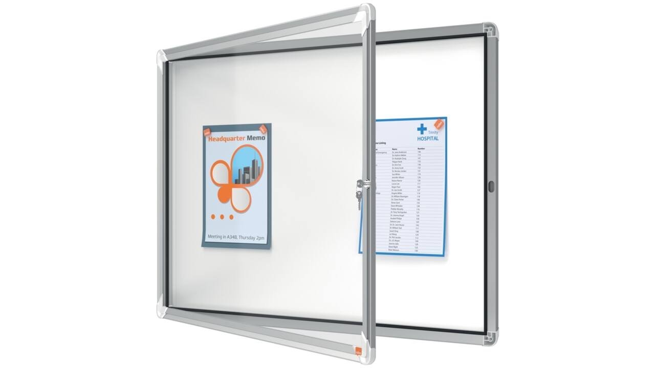 Binnenvitrine Nobo Premium Plus 8x A4 draaideur magnetisch