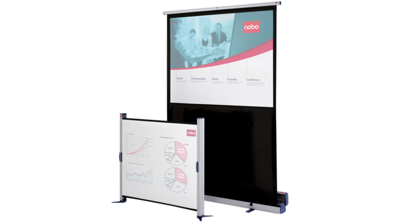 Projectiescherm Nobo draagbaar 162x122cm vloermodel