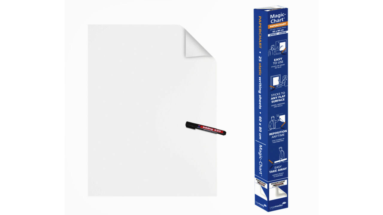 Magic-Chart Legamaster Paperchart folie 60x80cm wit