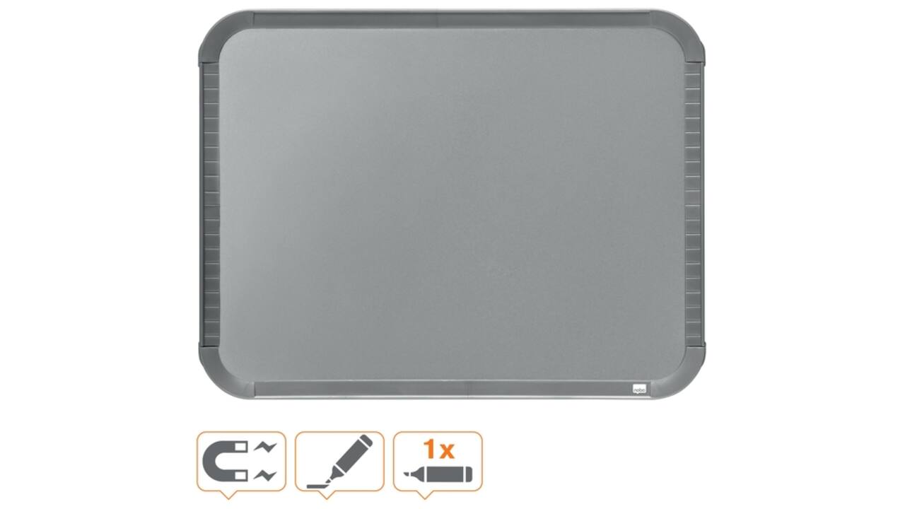 Whiteboard Nobo Slim Line 22x28cm zilver