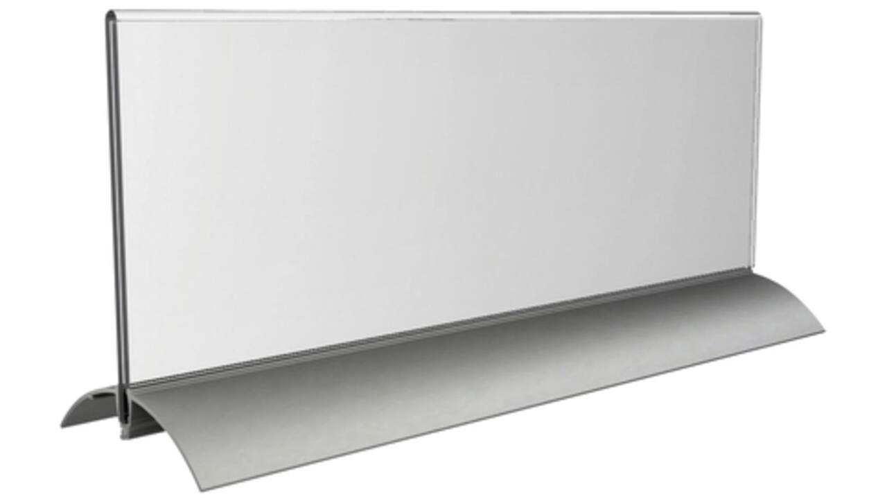 Tafelnaambord Europel 105x297mm acryl aluminium