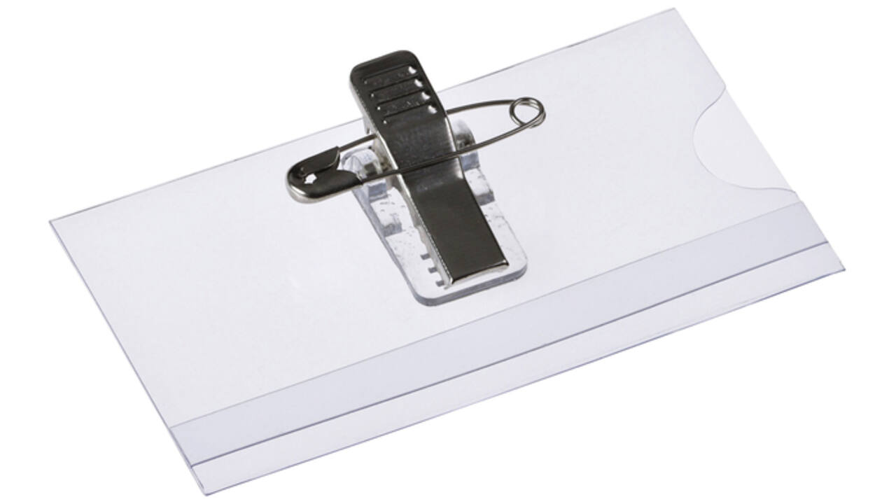 Badge Europel met clip en speld 75x40mm 24st