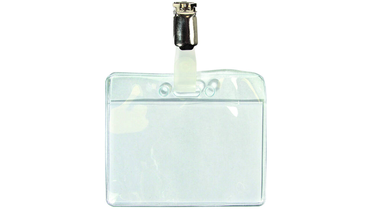 Badge Quantore met clip 60x90mm