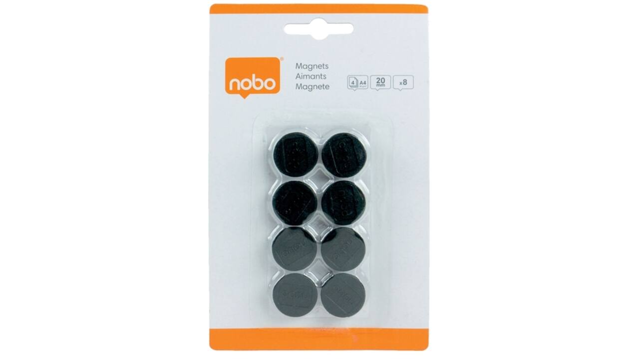 Magneet Nobo 20mm 120gr zwart