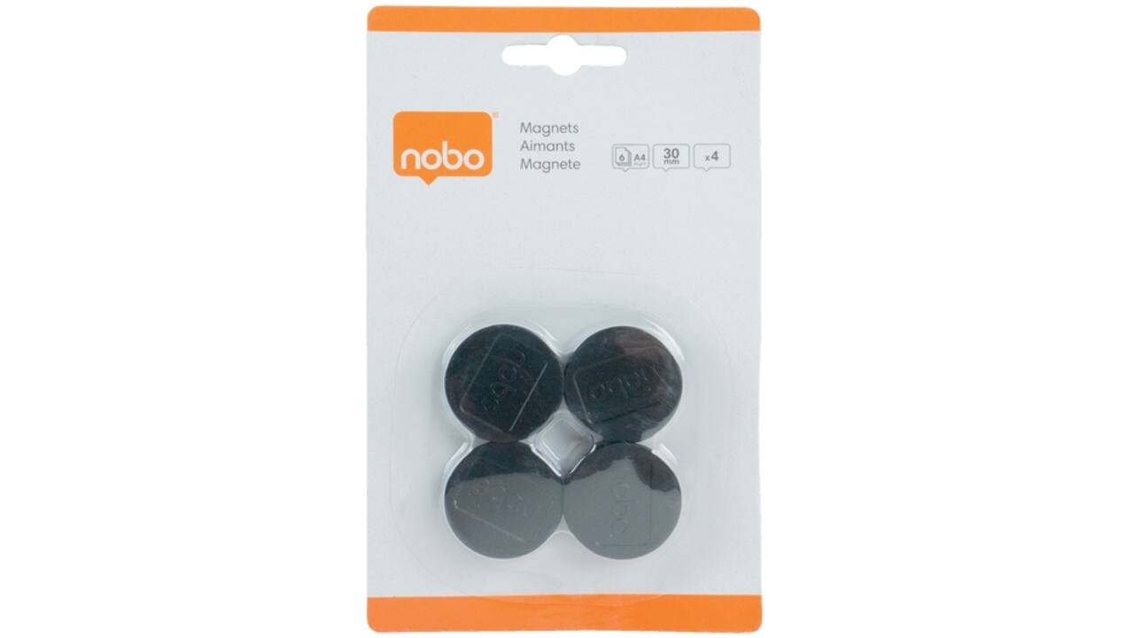 Magneet Nobo 30mm 700gr zwart