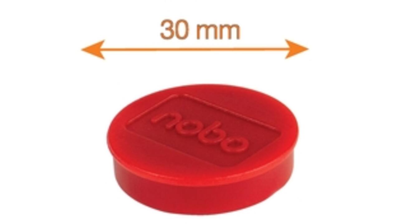 Magneet Nobo 30mm 700gr rood