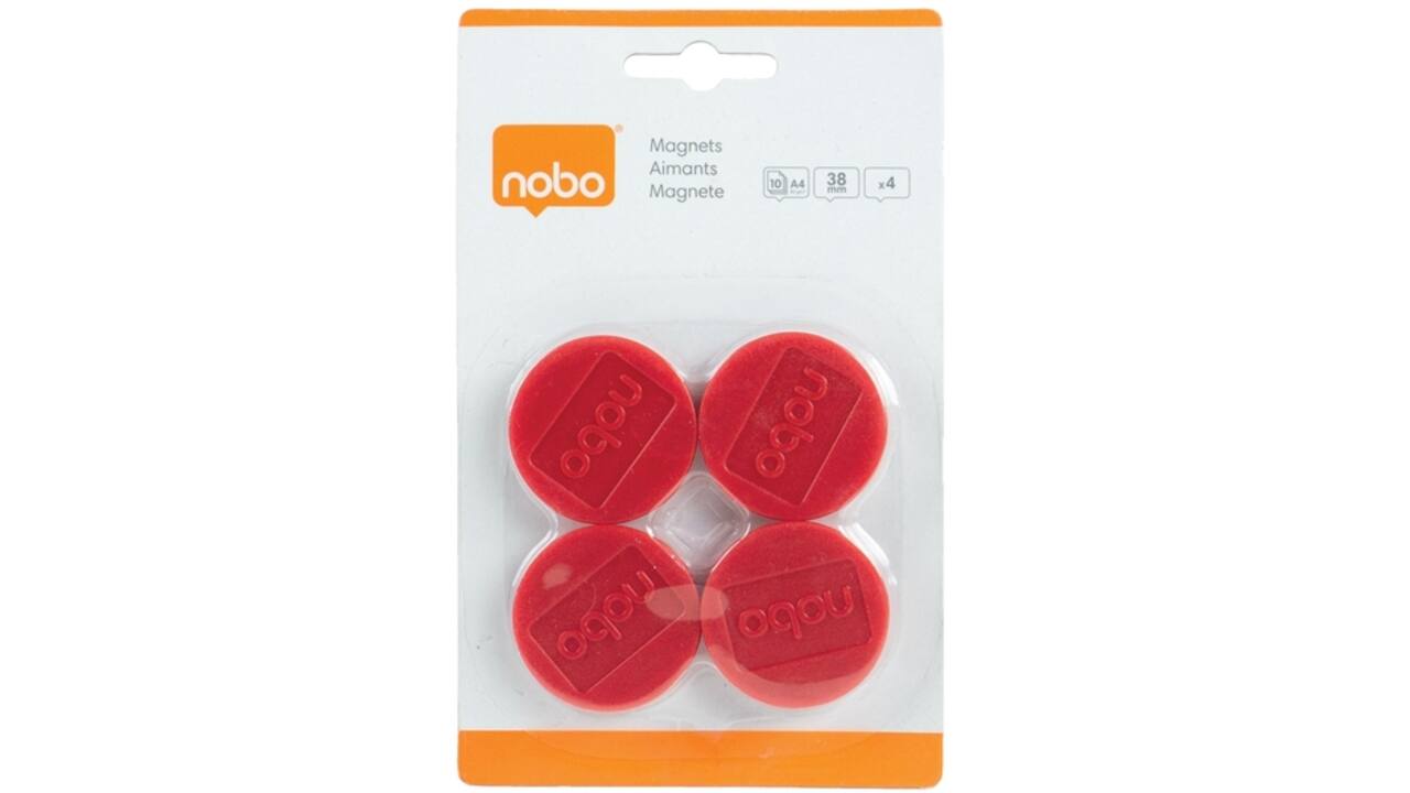 Magneet Nobo 38mm 800gr rood