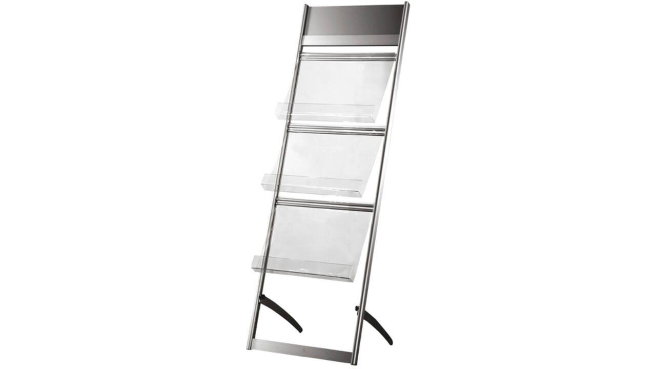 Folderstandaard OPUS 2 3xA3 alu profiel