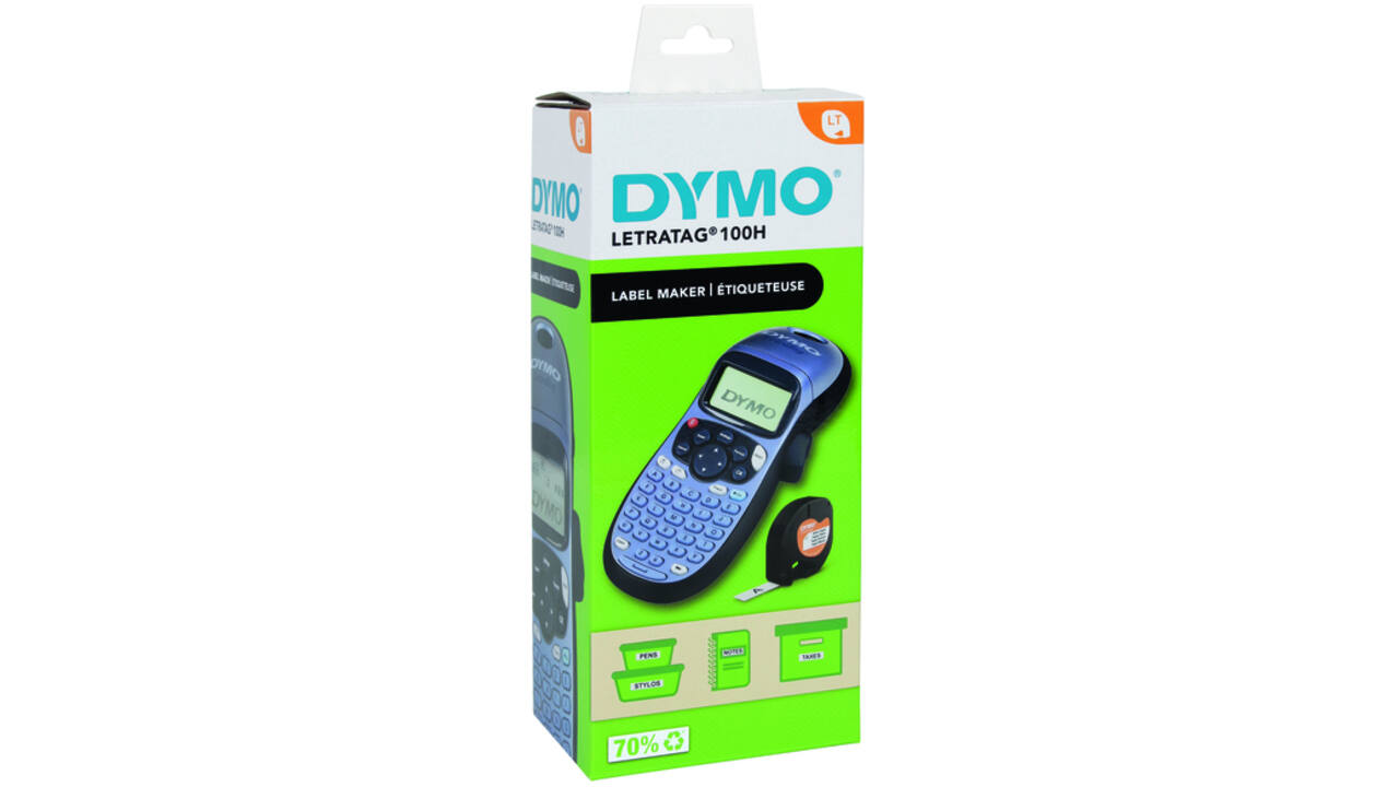 Labelprinter Dymo LetraTag 100H draagbaar abc 12mm blauw