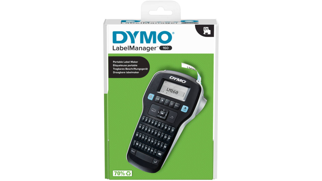 Labelprinter Dymo LabelManager 160 draagbaar azerty 12mm zwart
