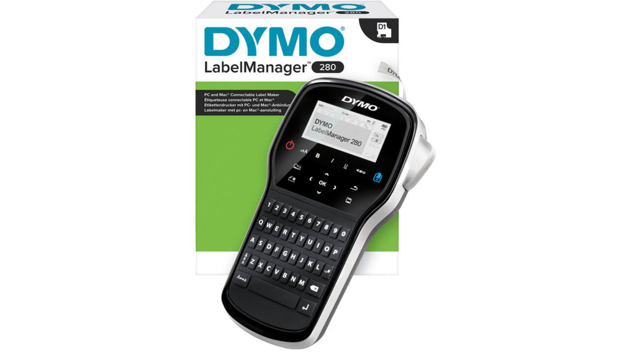 Labelprinter Dymo LabelManager 280 draagbaar qwerty 12mm zwart