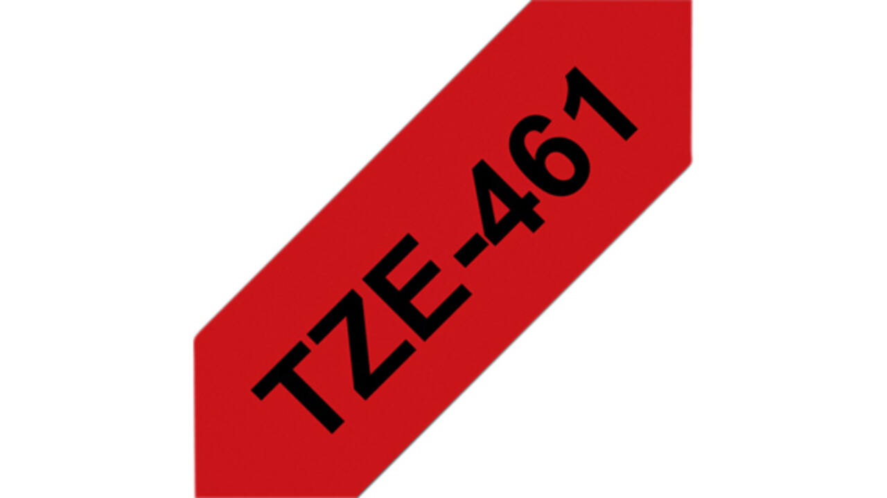 Labeltape Brother P-touch TZE-461 36mm zwart op rood
