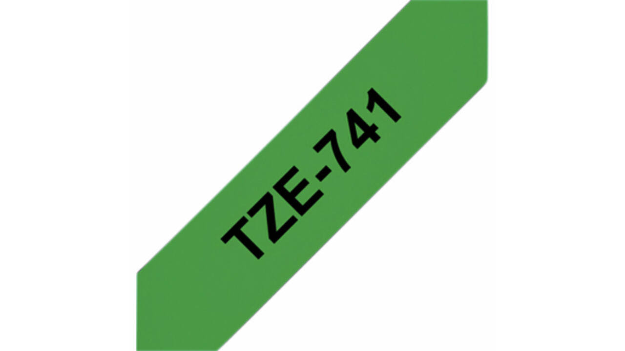 Labeltape Brother P-touch TZE-741 18mm zwart op groen