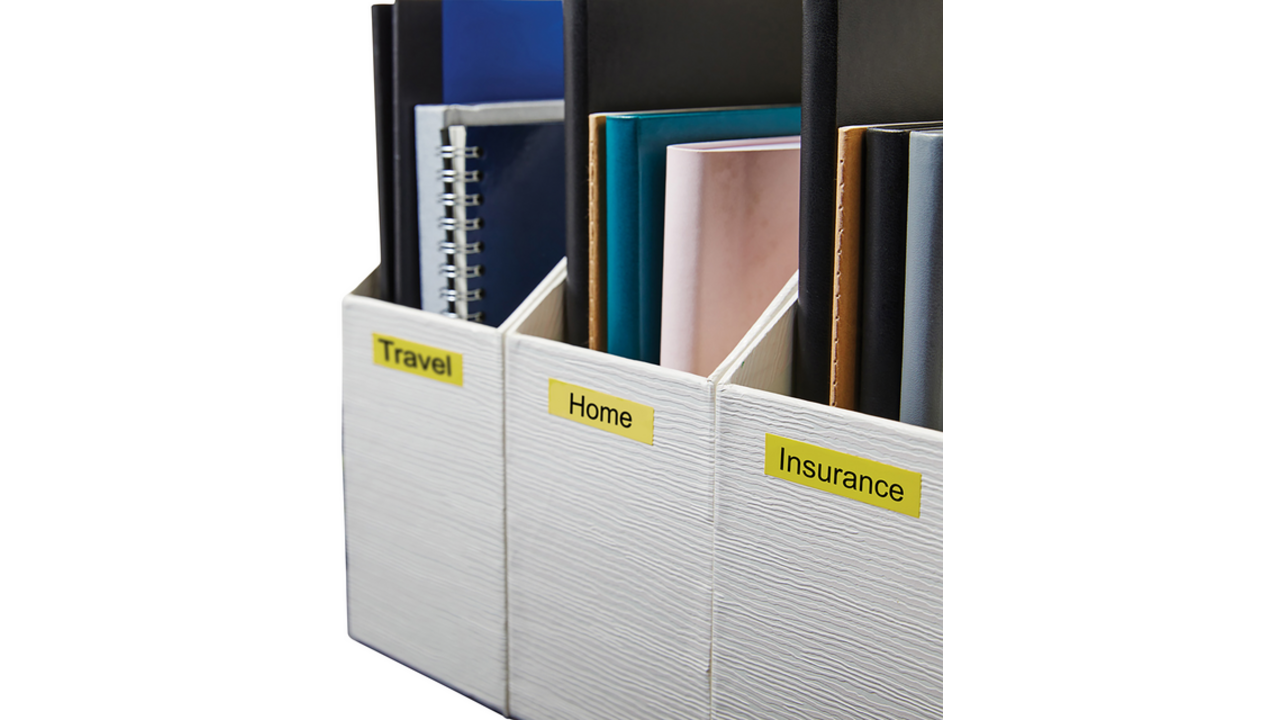 Labeltape Dymo LabelManager D1 polyester 19mm zwart op geel