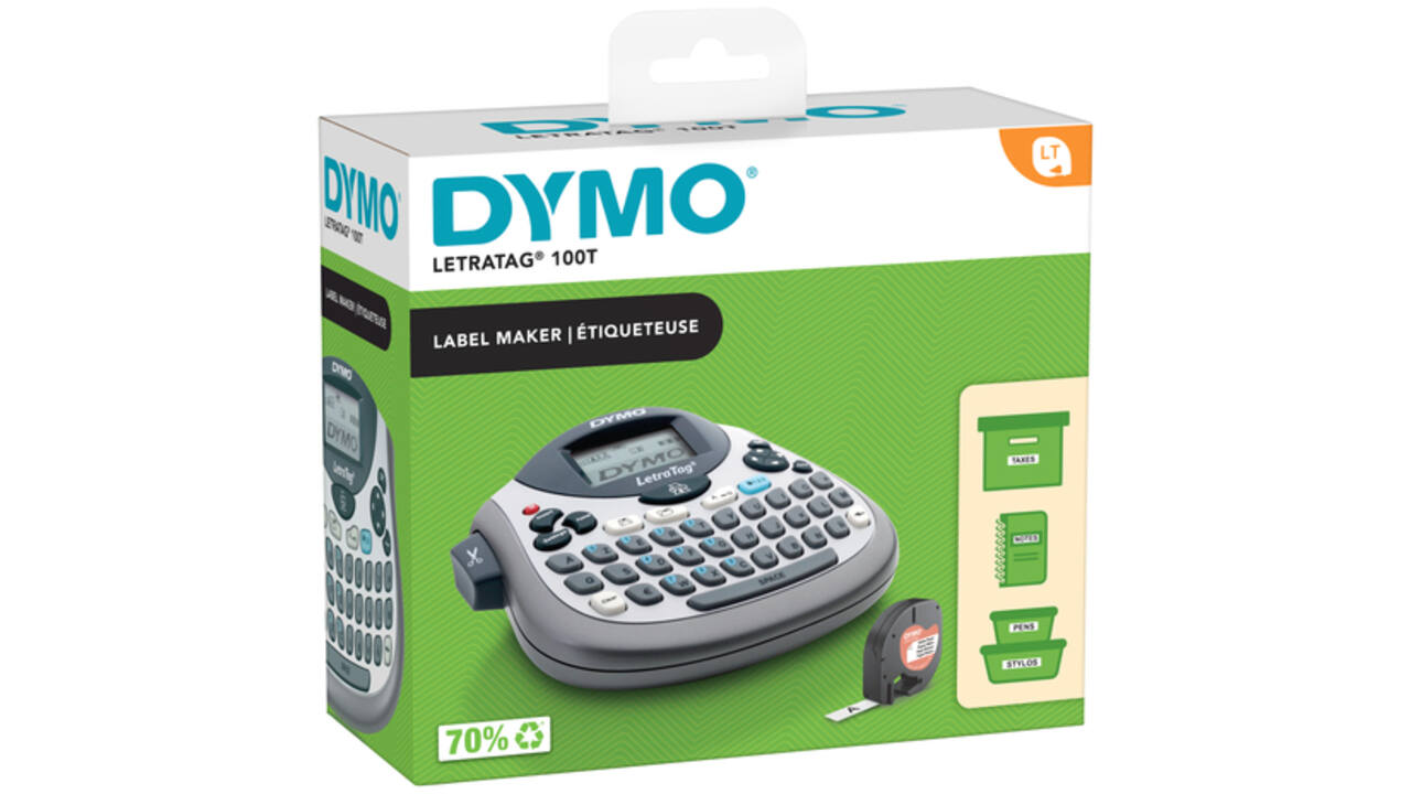 Labelprinter Dymo LetraTag 100T draagbaar azerty 12mm zilver