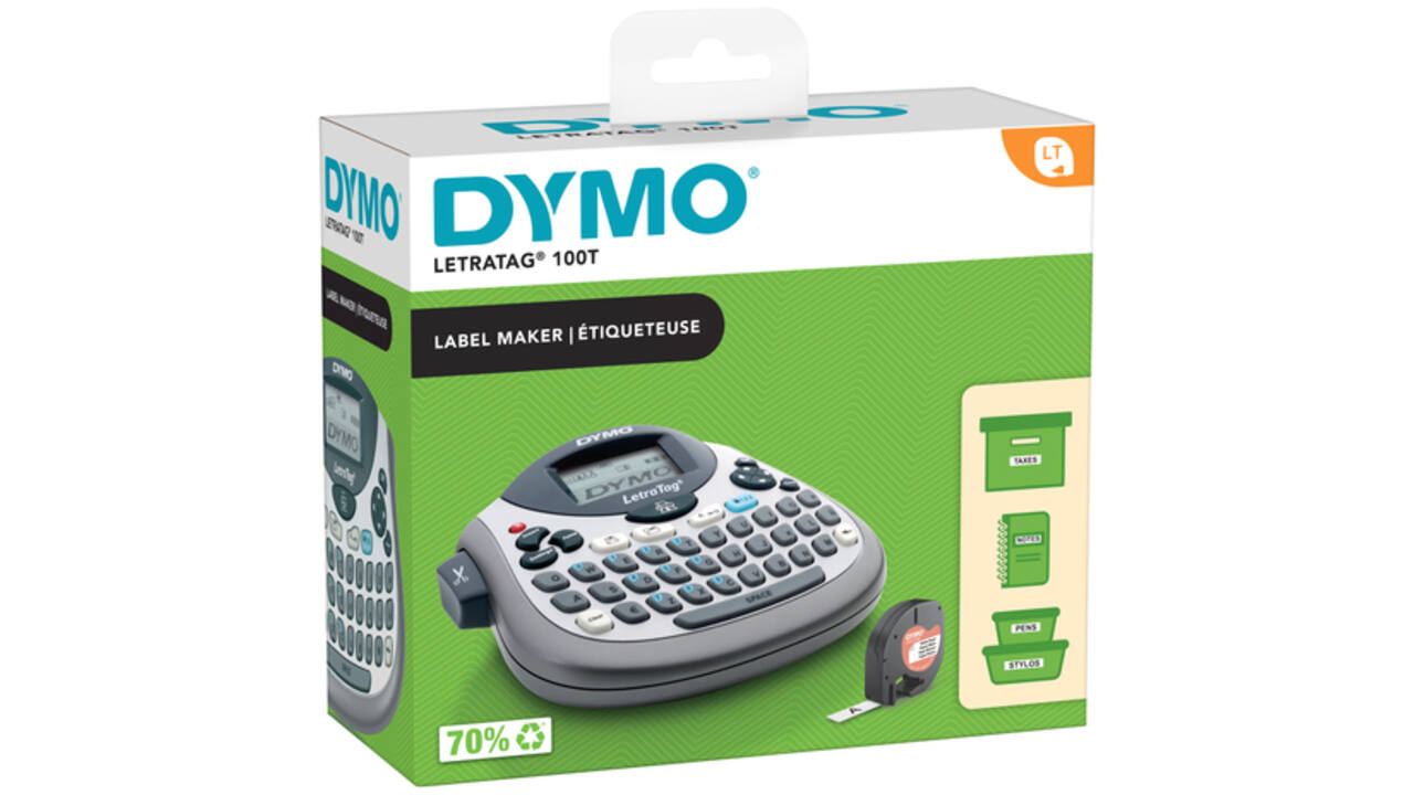 Labelprinter Dymo LetraTag 100T draagbaar qwerty 12mm zilver